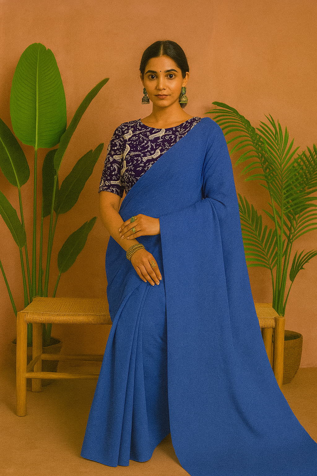 Khadi Cotton Saree with Blouse Piece